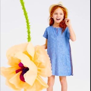 JCREW/CREWCUTS Girls Chambray Dress in Summer Blue